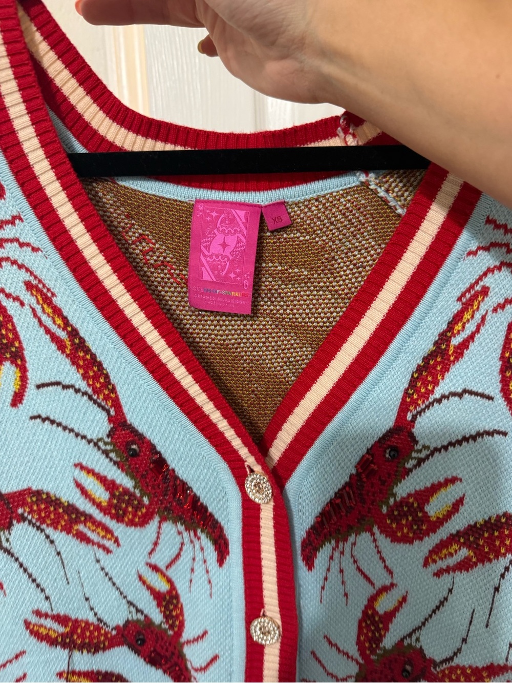Queen of Sparkles Crawfish Cardigan ❤️ - Picture 3 of 4